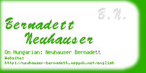 bernadett neuhauser business card